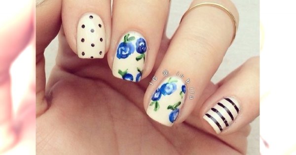 Manicure malowany farbkami - top galeria inspiracji