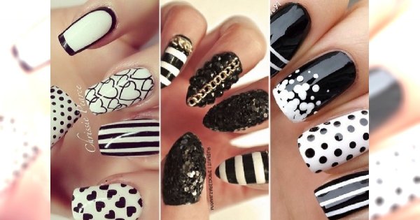 Black&white manicure - klasa i elegancja same w sobie