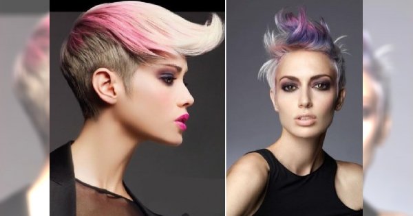 Krótkie Fryzury Z Kolorowymi Pasemkami łączymy Trendy Na Lato