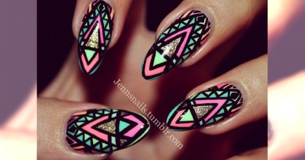 Galeria dziewczęcych wzorków manicure na lato 2015