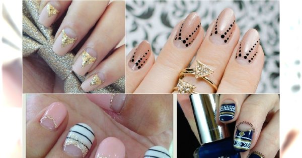 Manicure z półksiężycami i "prześwitami" negative space, czyli sposób na długotrwały manicure!
