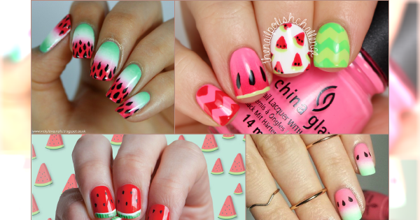 Arbuzowy manicure - Orzeźwiające wzory na SUPER letnie paznokcie!