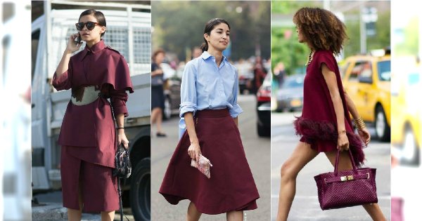 Przewodnik po kolorze marsala na sezon 2015 - Inspiracje Street Style