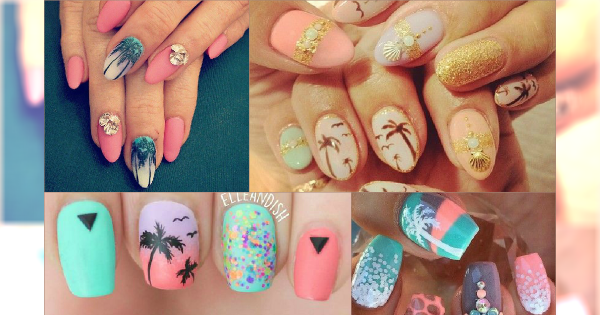 Tropikalne paznokcie z motywem palm. Wybierz manicure, który przybliży Cię do ciepłych krajów.