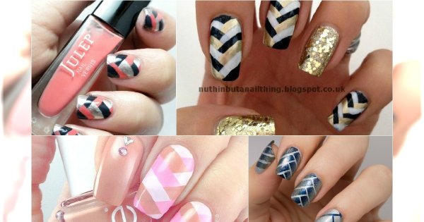 Przeplatany manicure - Zobacz galerię najpiękniejszych wzorów Herringbone na paznokciach!