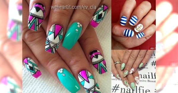 Trend w manicure 2015: zdobienia za pomocą pasków dla unikalnego wyglądu dłoni