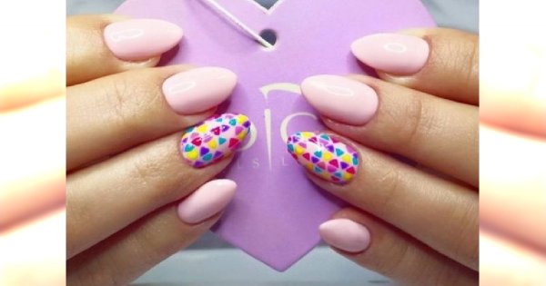 Dziewczęcy manicure dla kobiet kochających wszystkie kolory tęczy - TRENDY 2015