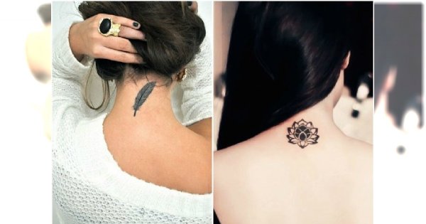 TOP delikatnych wzorów na kark - Dziewczęce propozycje tatuaży w najsubtelniejszym miejscu