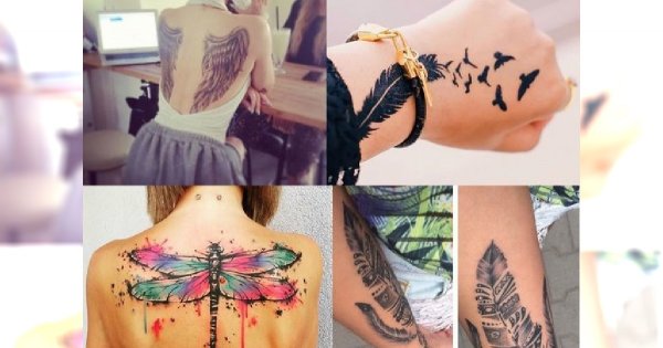 Tatuaże, które kochacie: motywy z piórkami i skrzydłami