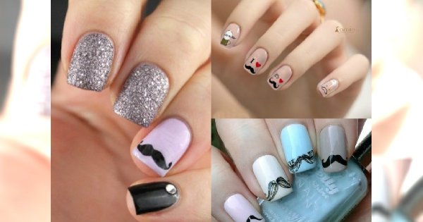 Wesołe manicure, które idealnie uczczą listopadowy "Movember" - Ponad 20 kolorowych wzorków