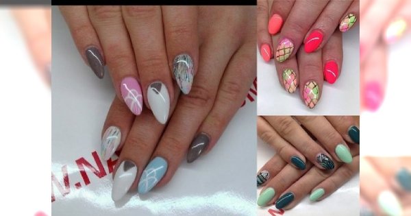 Manicure dla paznokci w kształcie migdałków - TOP galeria