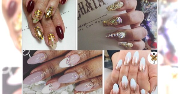 Garść najmodniejszych inspiracji na imprezowe manicure - TOP wzory na migdałowych paznokciach