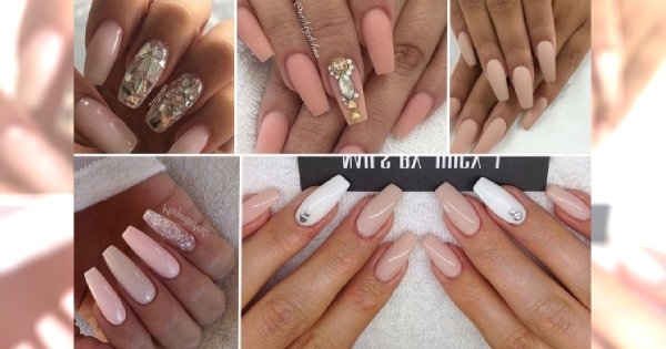 Nude coffin manicure - delikatne paznokcie o specyficznym kształcie