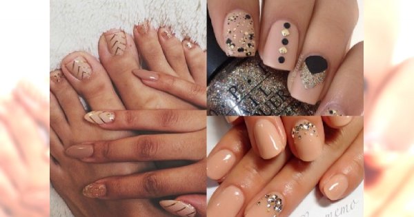 Nude manicure z dodatkiem złota na wiosnę 2016 - Nie daj się nudzie, sięgnij po niebanalne inspiracje