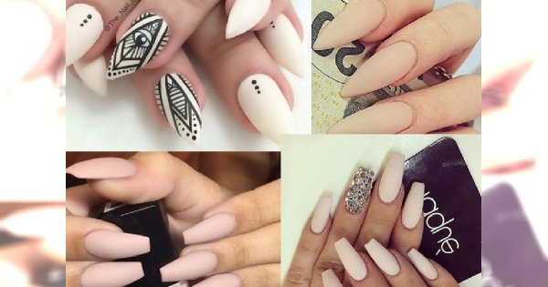 Cielisty manicure z matowym wykończeniem
