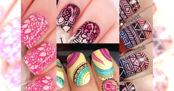 Nail art manicure - urocze, kolorowe wzorki w sam raz na letni dni