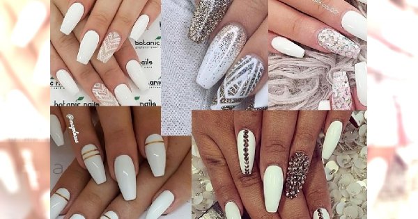 Biały manicure z delikatnymi ozdobami - styl i elegancja w jednym