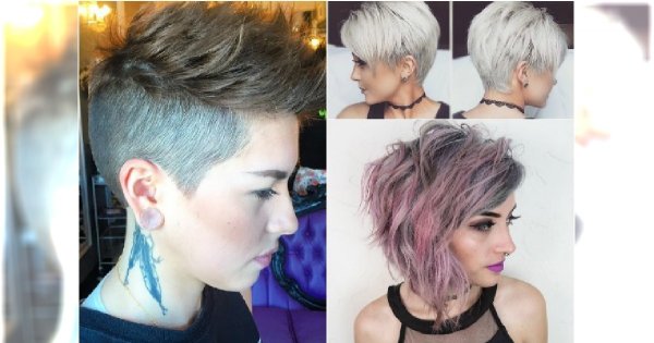 Krótkie fryzury w rockowym stylu: z grzywką, undercut, z irokezem