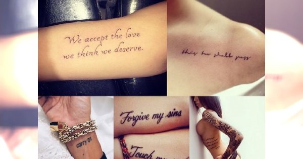 Tatuaże napisy - galeria dziewczęcych inspiracji