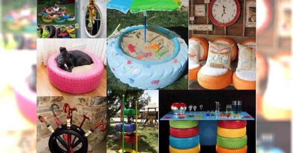 AŻ 25 cudownych rzeczy, które możesz zrobić ze... zużytych opon! Nie uwierzysz w to, co zobaczysz!