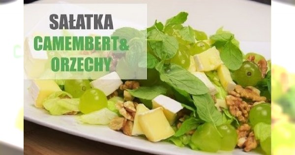 Sałata z camembertem i orzechami włoskimi