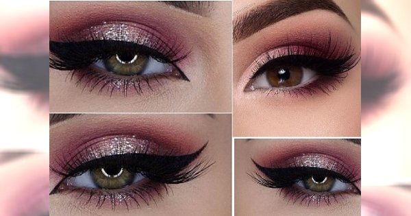 Super seksowny makeup z burgundowym cieniem w roli głównej