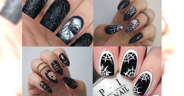30 inspiracji na STRASZLIWIE urzekający, halloweenowy manicure