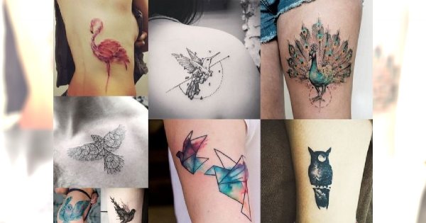 BIRD TATTOOS - AŻ 40 najbardziej stylowych tatuaży w historii! Ten motyw to prawdziwy HIT 2017!