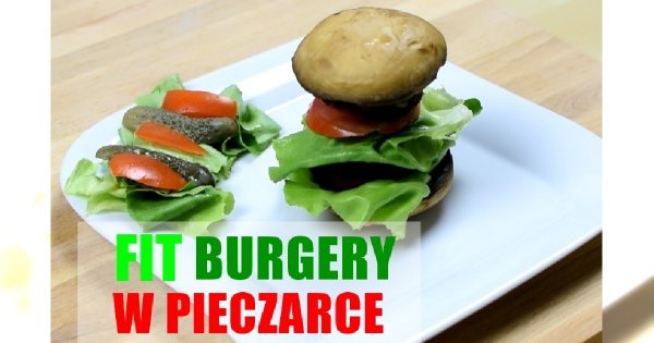 Pyszne fit burgery serwowane na pieczarce