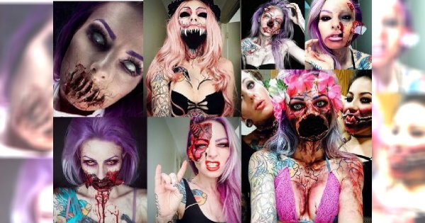 28 mega PRZERAŻAJĄCYCH makijaży na Halloween! Myślisz, że widziałaś już wszystko? GWARANTUJEMY niezapomniane wrażenia!