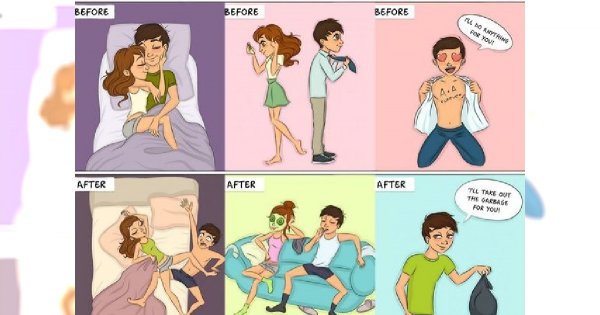 9 ilustracji, które pokazują jak wygląda codzienność PRZED i PO ŚLUBIE! Trafniej byśmy tego nie ujęli! Też masz podobne odczucia?