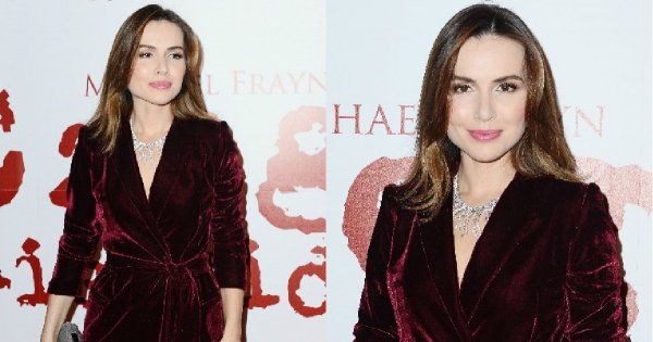 Marta Żmuda-Trzebiatowska w najmodniejszym w tym sezonie bordowym aksamicie! Ona wyczuwa trendy!