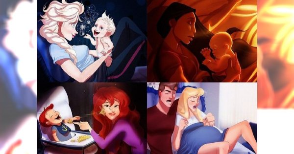 Najbardziej znane i uwielbiane gwiazdy Disney'a, jako matki! 9 ilustracji, które pokochasz od pierwszego wejrzenia!