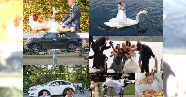 MEGA DZIWNE zdjęcia ślubne, które wołają o pomstę do nieba! Co Ci ludzie mają w głowach... DUŻA GALERIA - aż 49 zdjęć!