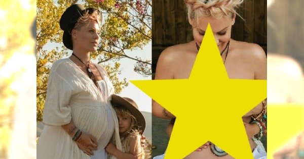 Ciężarna wokalistka pozuje topless i pokazuje brzuszek. Ładne czy to już przesada?