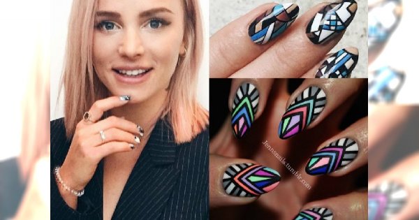Marzysz o takich hybrydach, jakie ma Maffashion? Geometric nails to hit 2017!