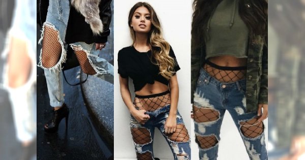 Gorący trend 2017: kabaretki do jeansów z dziurami! Zobacz, jak je nosić