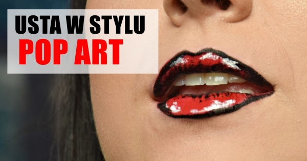 Make up usta w stylu pop art