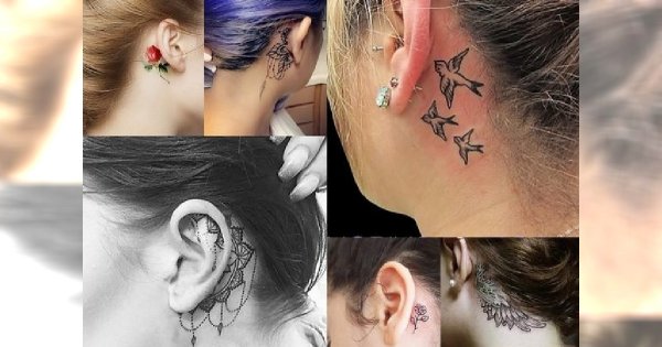 20 ślicznych i kobiecych inspiracji na tatuaż za uchem - uwielbiamy tatuaże w tym miejscu!