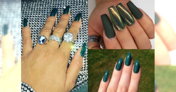 Spraw sobie paznokcie w stylu Rihanny! Szmaragdowo-zielony manicure tylko dla odważnych
