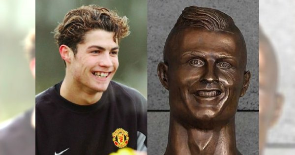 Wszyscy śmieją się z popiersia Cristiano Ronaldo, ale zobaczcie, jak piłkarz wyglądał kiedyś!