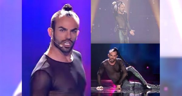 Eurowizja 2017: Wokalista wymachuje warkoczem i rozbiera się na scenie. Internauci podzieleni: "żenada" vs "prawdziwy zwycięzca"