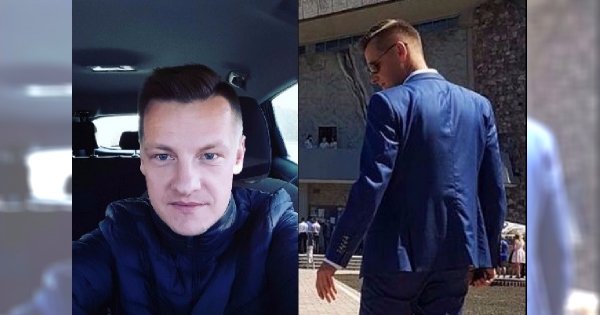 Marcin Mroczek ze swoim synem na I Komunii Świętej. "Jaki ojciec taki syn"