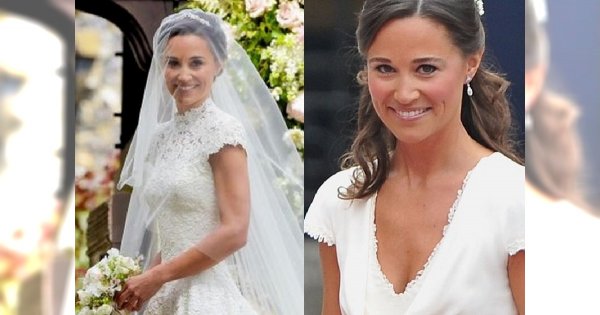 TEN SAM element stroju ślubnego Pippy Middleton pojawił się w jej kreacji na weselu Kate. Co to takiego?