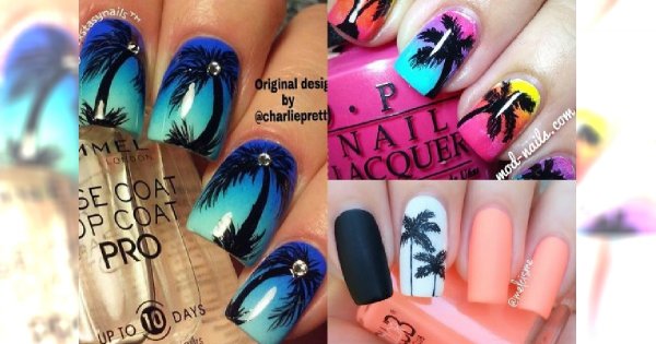 Manicure 2018: Manicure z PALMAMI na lato. Poczujesz się jak na wakacjach!