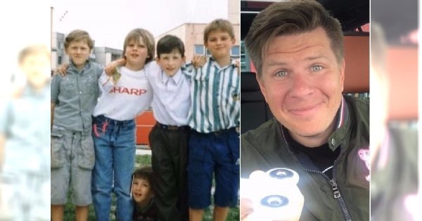 Filip Chajzer odtworzył zdjęcie sprzed 25 lat. Poznacie, który to on?
