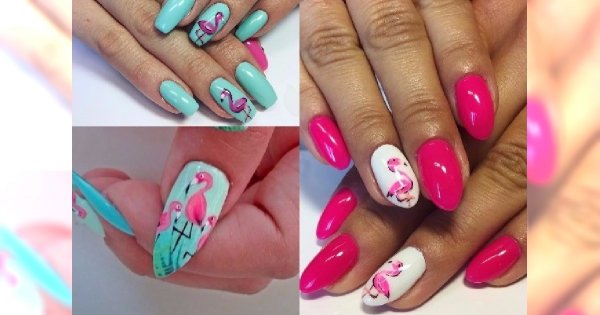 Manicure 2017! Hit tego sezonu: paznokcie z malunkiem FLAMINGA!
