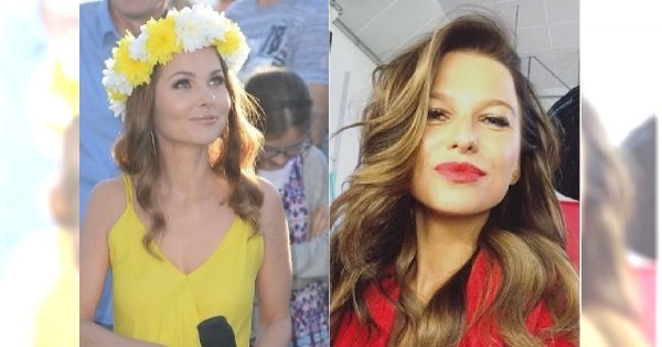 Paulina Sykut w żółtej sukience. Taka samą założyła Lewandowska. Która wyglądała lepiej?
