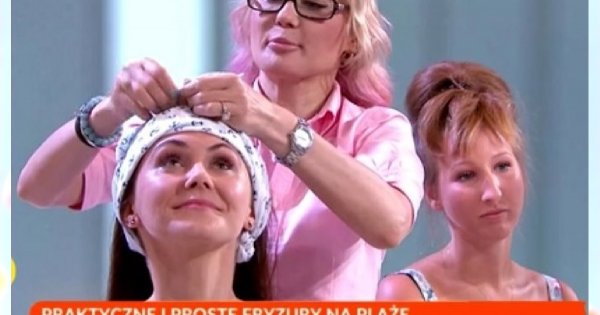 "Majtki" na głowie i niechlujna grzywka. Oto modne fryzury na plażę według "Pytania na śniadanie"