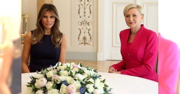 Dziennikarz modowy KRYTYKUJE strój Agaty Dudy na spotkaniu z Trumpami: "Jedyne szaleństwo, na jakie sobie pozwoli to..."